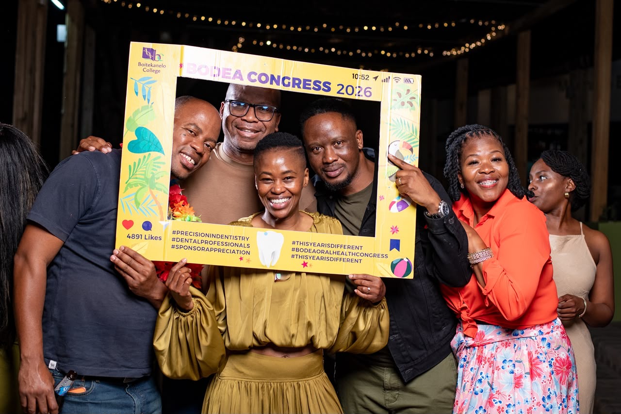 Healthcare delegates celebrating professional connection